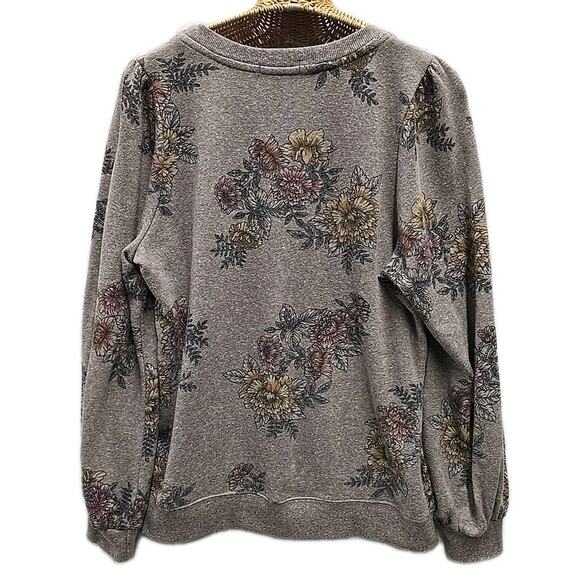 Democracy Womens Rustic Floral Feminine Sweatshirt Sz M Boho - Picture 2 of 9